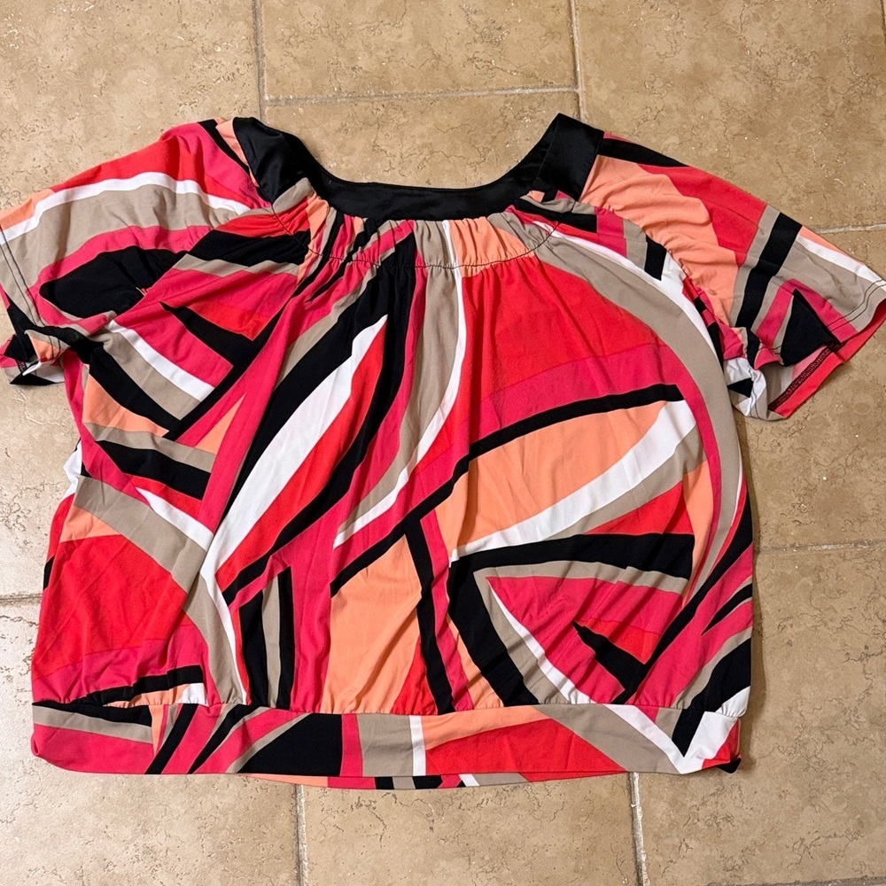 Worthington 3X Colorful Abstract Women's Top